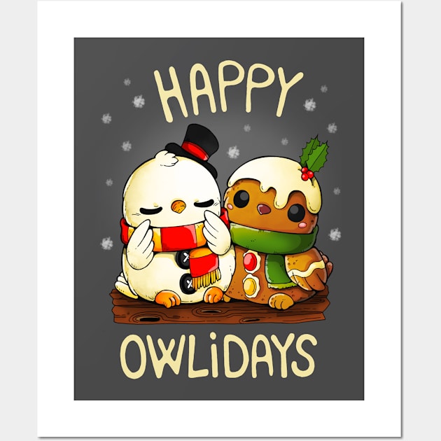 Happy Owlidays Wall Art by Vallina84